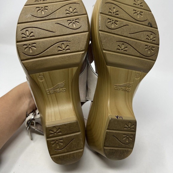 Dansko Jacinda Slingback Sandal Chunky Platform Champagne Women's EU 37 (US 6.5) - Picture 12 of 12